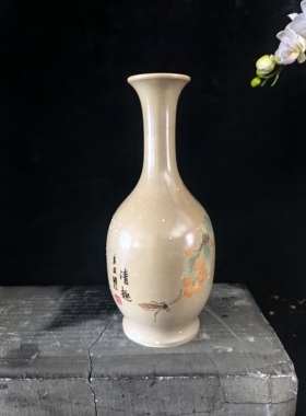 云南建水紫陶花瓶厂家直销 仁烨堂明仁大师出品 白色柴烧小花瓶
