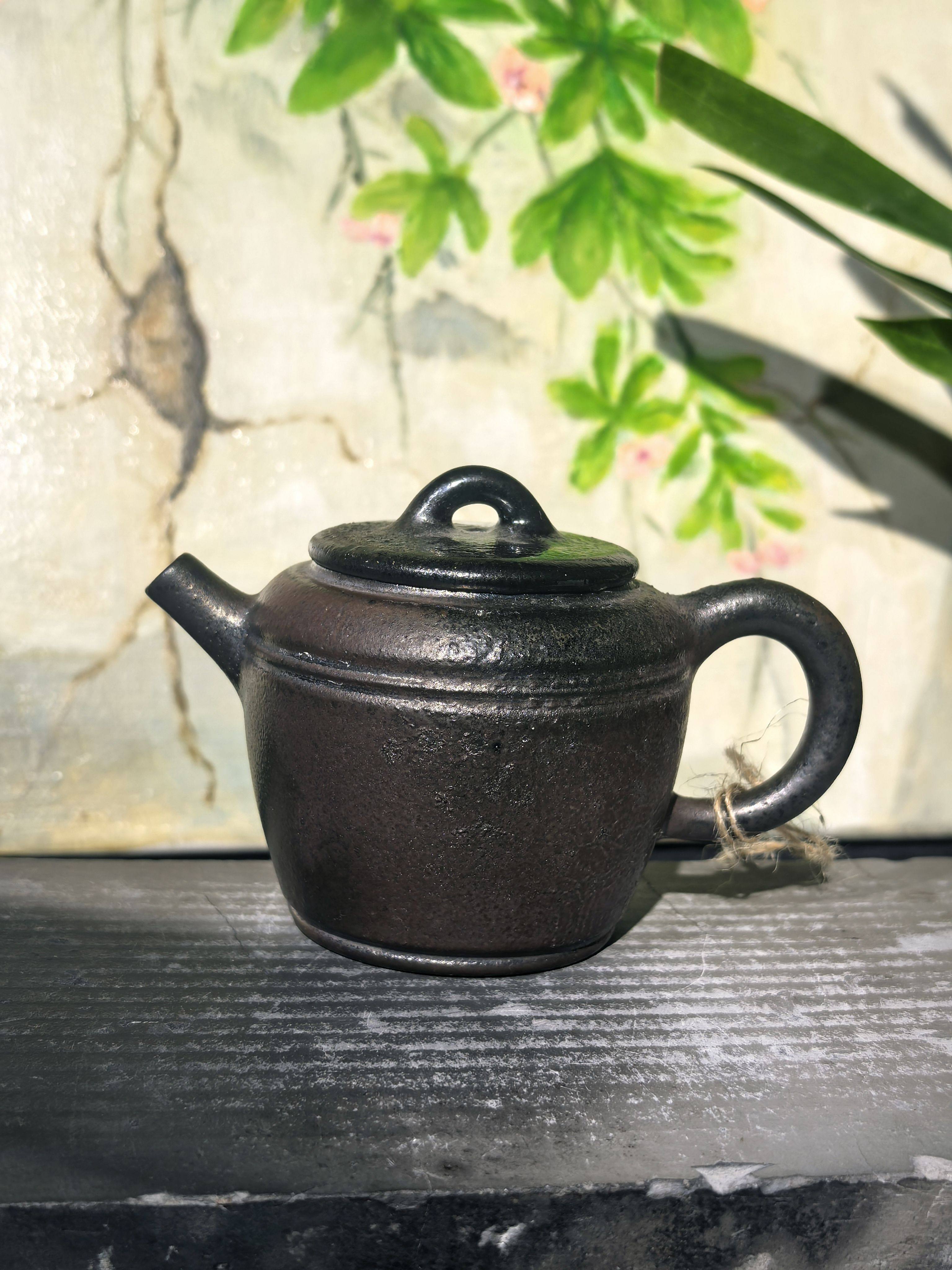 云南建水紫陶茶壶厂家直销 肖春魁浪鬼柴烧壶 高井栏壶5