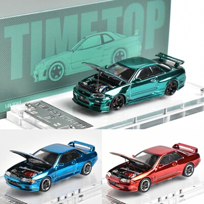 GTRr32r34机盖可开合金车模