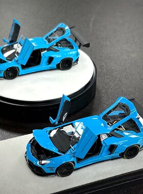 PGM 1:64 兰博基尼 LP700-4 BB蓝 全开 改装 合金汽车模型