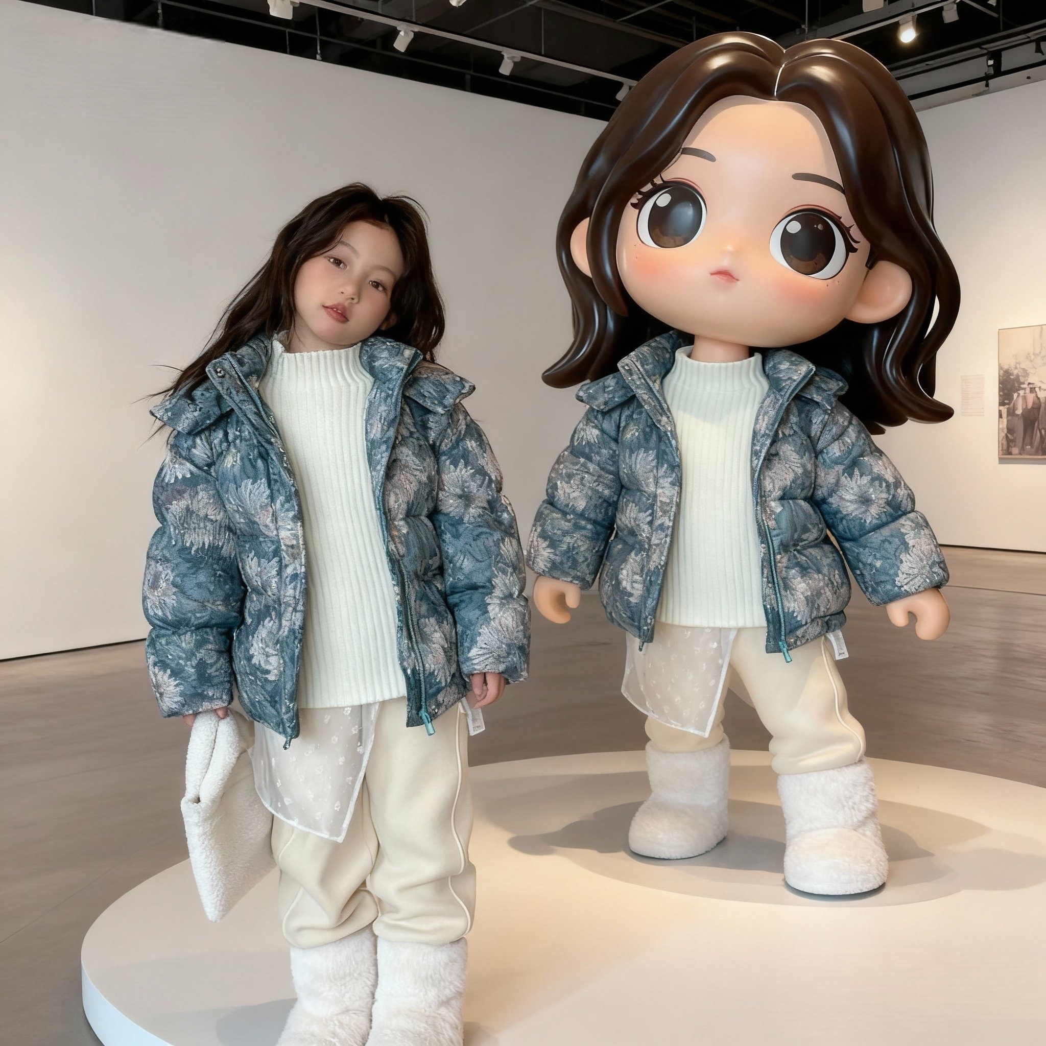 2783女童羽绒服秋冬新款儿童加厚保暖外套中大童面包服卫裤2672