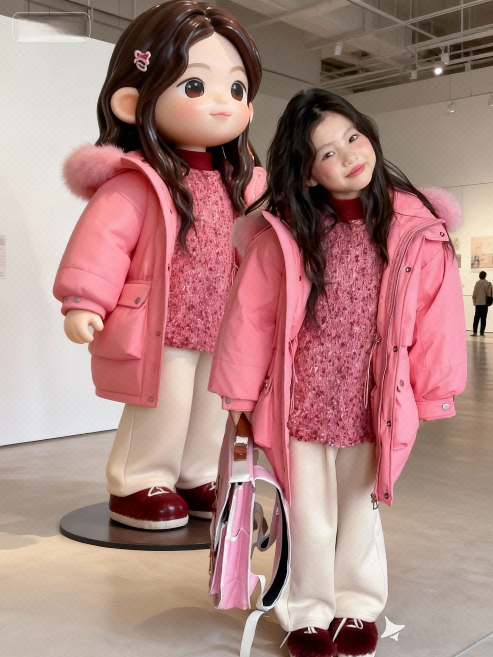 资品牌童装青少年女童秋冬款中长款羽绒服派克羽绒服连帽保暖2514