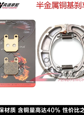 适用比亚乔PIAGGIO Diesis 100 01-03年 前刹车皮碟片 后鼓刹蹄块