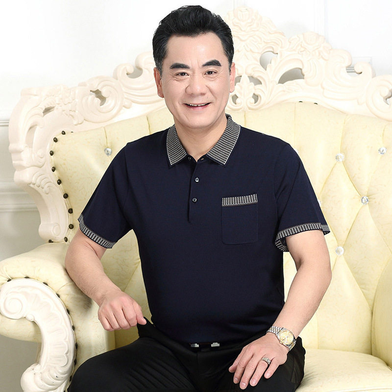 土上爷爷50-60老人夏天短袖t恤衫