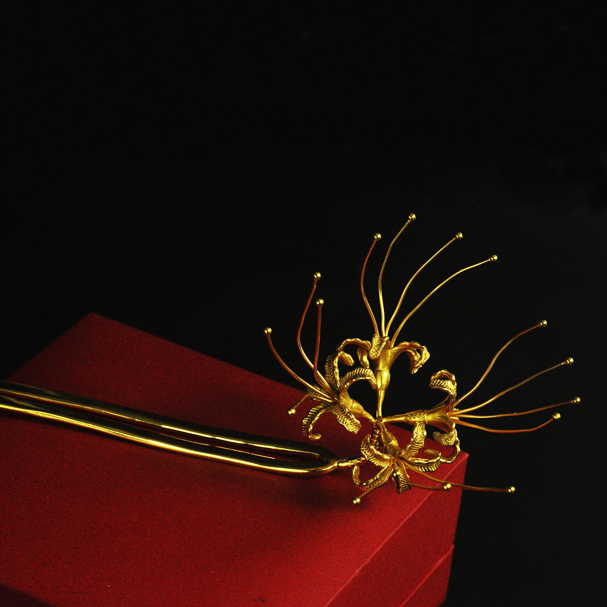 云梦泽||【彼岸】s925银彼岸花发簪曼珠沙华簪子头饰发饰汉服钗子