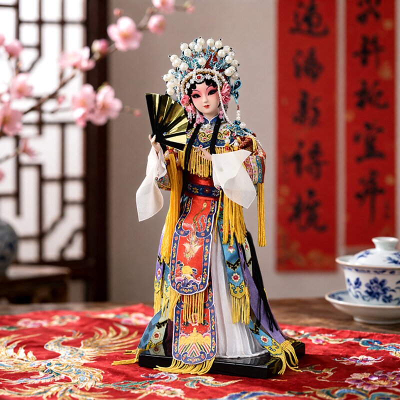 中国风特色北京绢人京剧穆桂英人偶精品娃娃送老外摆件礼品杨贵妃