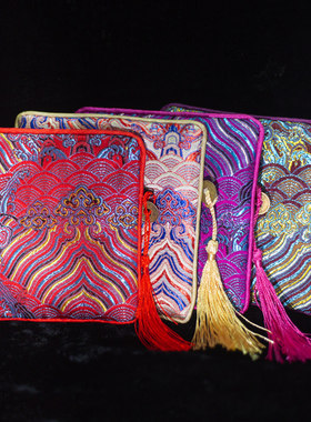 出国送老外礼物 中国风刺绣 丝绸小荷包 云锦零钱包 民族特色礼品