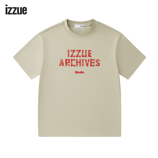 宽松男生个性 香港it T恤男半袖 izzue品牌2025薄款 潮流ins上衣 短袖