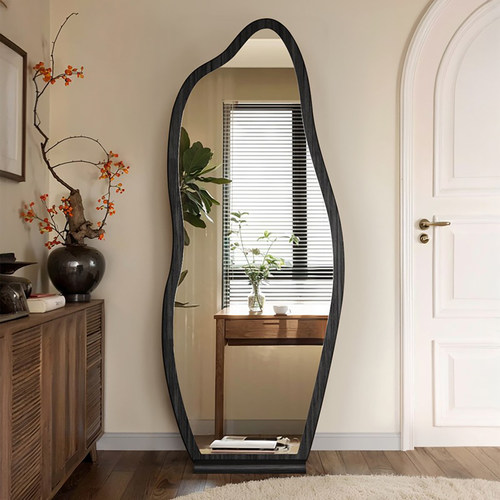 中古全身镜高级感异形落地镜网红家用女生全身镜设计师全身镜子