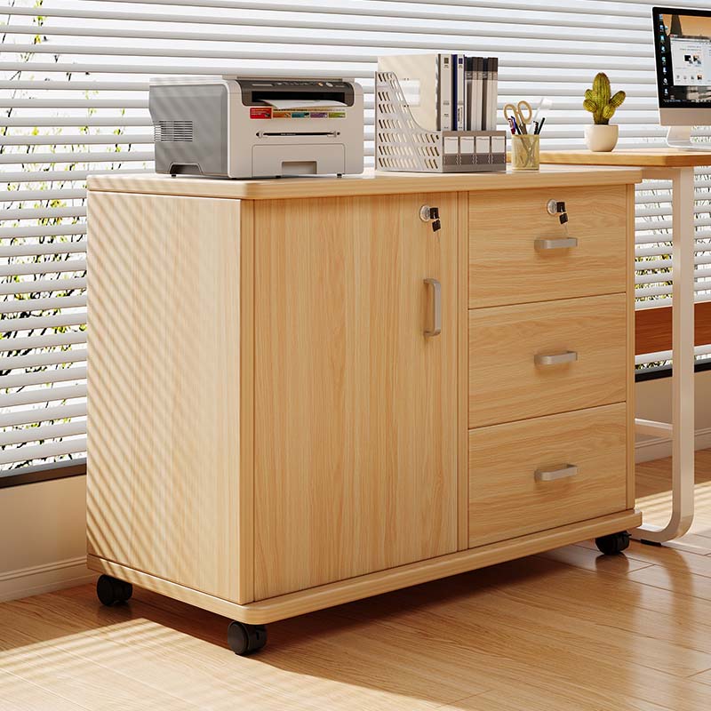 文件柜办公室收纳柜带锁置物柜可移动矮柜收纳柜办公桌资料柜爆款