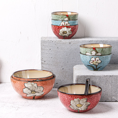 陶瓷家用手绘米饭碗个性创意餐具