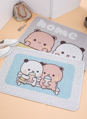 小熊猫一二正版脚垫防滑入户门垫门口垫子地垫家用进门蹭土脚垫