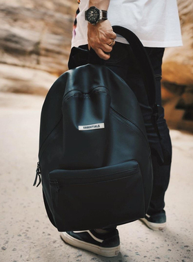 FOG FEAR OF GOD复线ESSENTIALS高街皮质双肩背包潮牌男女款书包