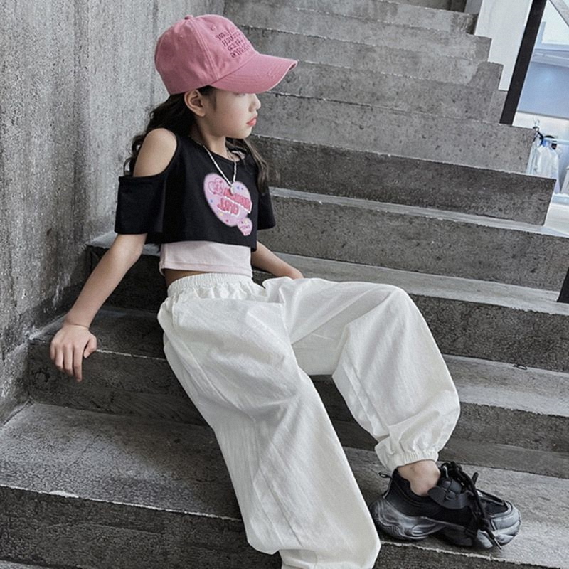 爵士舞女童服装网红甜酷露脐走秀