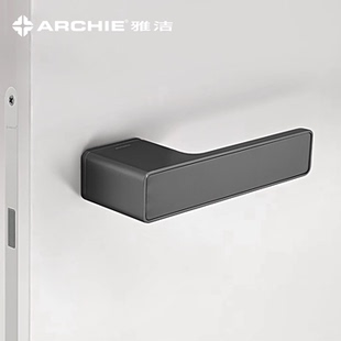 雅洁一字锁隐形意式 极简磁吸锁生态木门锁室内卧室静音房门大锁体