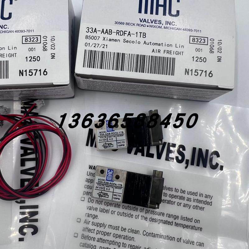原装美国正品MAC电磁阀33A-AAB-RDFA-1TB33A-L0A-RDCA-1TD现货