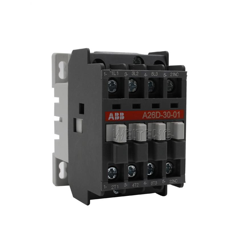 ABB交流接触器 A26D-30-01三相11KW常闭220V 30A新款AX25-30-01
