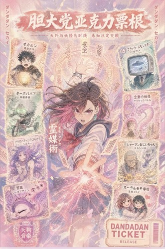 梦影集胆大党DANDADAN亚克力票根动漫同人二创卡牌盲盒