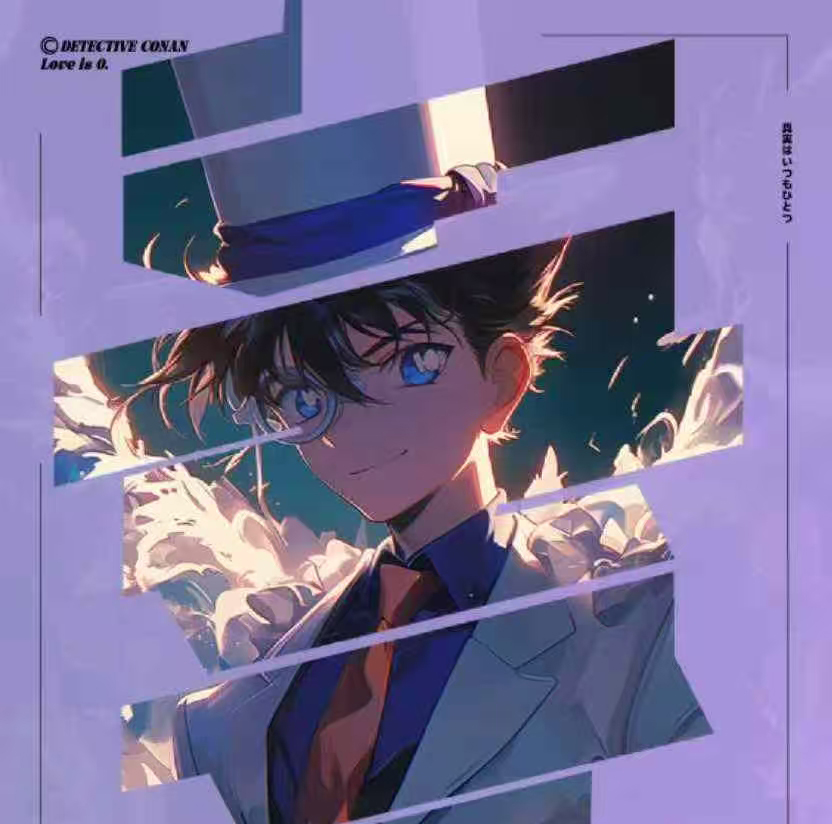 灵动文创名侦探柯南水晶砖二创卡