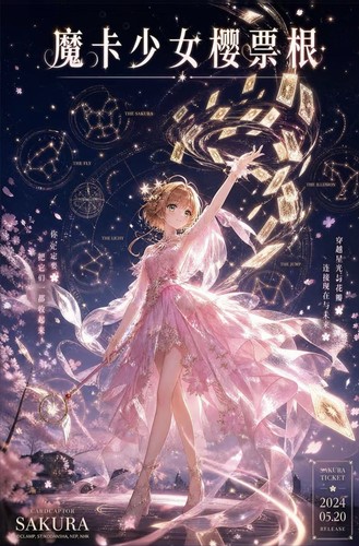 拾绘文创魔卡少女樱星光纪念亚克力票根第二弹动漫同人二创卡牌
