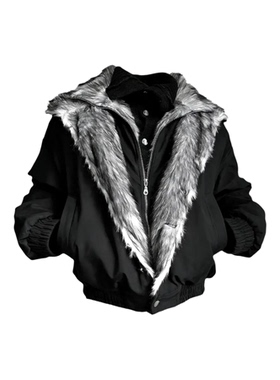 K411极地狼王座山雕美式高街假两件飞行员教练工装派克服棉服外套