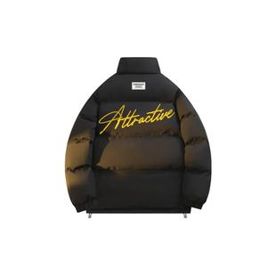 罗宾汉ROBINH复古美式 高街简约宽松保暖立领面包棉服棉袄衣外套冬