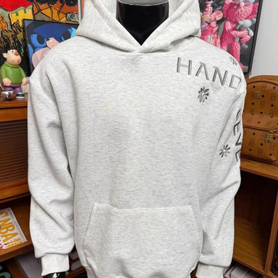 重磅字母刺绣连帽卫衣男女