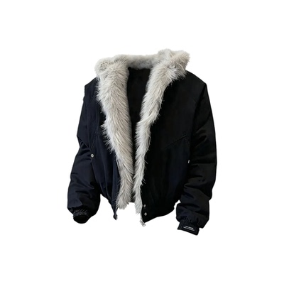 CityHipster毛领连帽座山雕棉衣