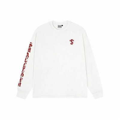 STK美式复古重磅纯棉潮牌长袖T恤