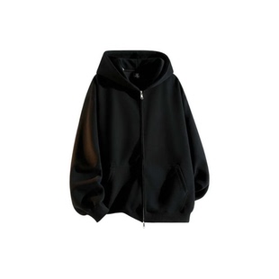 卫衣 重磅连帽外套潮牌双拉链宽松简约开衫 GWAF潮牌美式 高街基础款