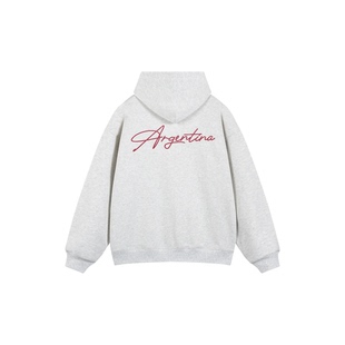 聚星动力阿根廷国家队花体字母基础宽松潮牌高街cleanft帽衫 卫衣