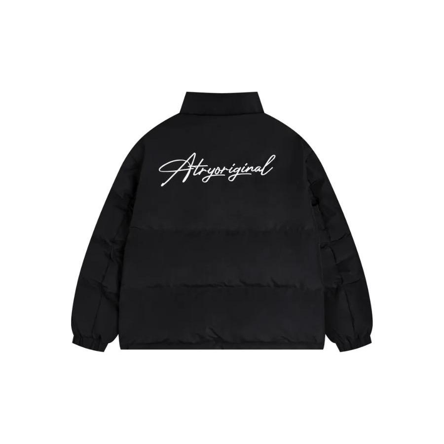 Aty花体美式复古字母基础保暖高街arty外套面包棉服棉袄衣冬季