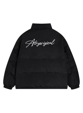 Aty花体美式复古字母基础保暖高街arty外套面包棉服棉袄衣冬季