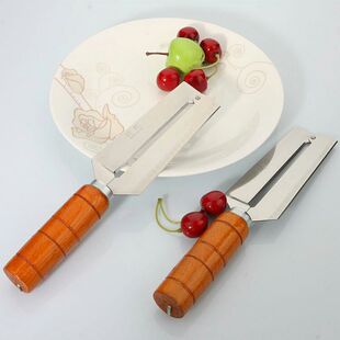 不锈钢木柄削皮刀老式水果土豆去皮刀莴笋菠萝刨刀刮皮器甘蔗刀