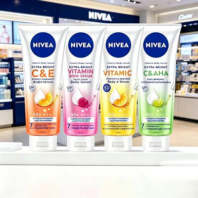 泰国版nivea妮维雅身体乳青提果酸aha柑橘VC樱桃紧致lingorm同款