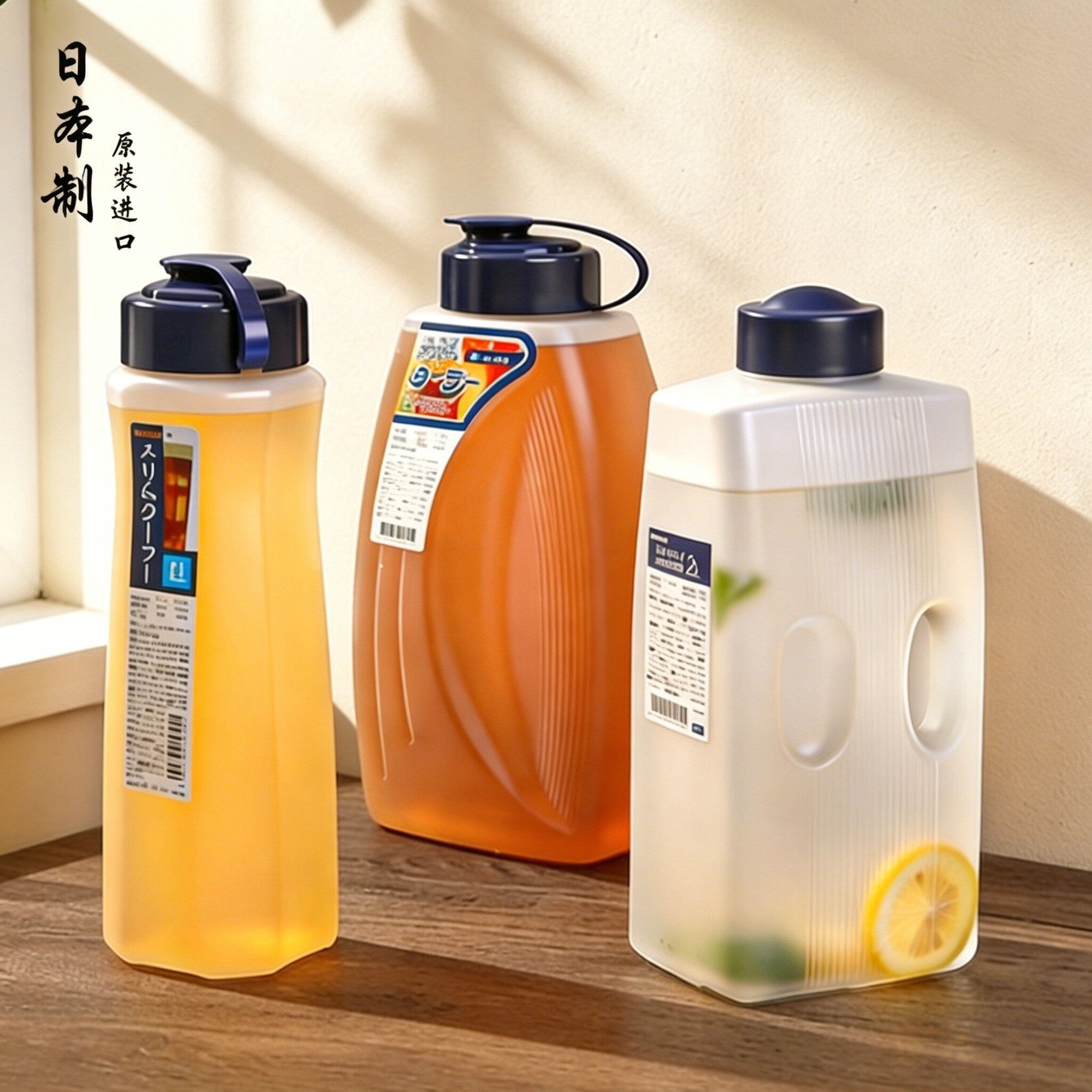 日本进口冰箱冷水壶家用耐高温凉水壶大容量水果茶冷泡茶壶杯冷藏