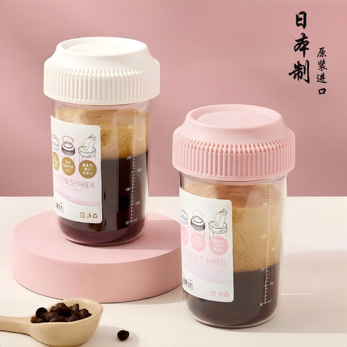 日本进口咖啡摇摇杯食品级耐高温奶粉冲泡杯便携式蛋白粉密封杯子
