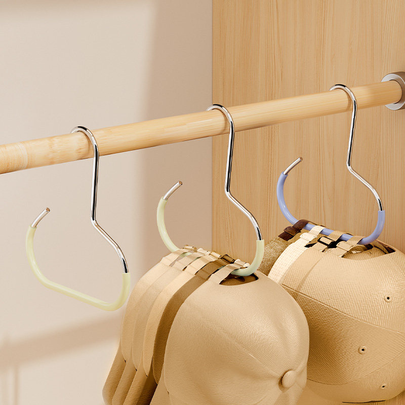 日本帽子收纳家用鸭舌棒球帽展示架宿舍柜内吊带衣架包包挂钩挂帽