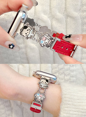 适用华为fit4表带皮质新款智能手表watchfit3腕表系列高级感2红色