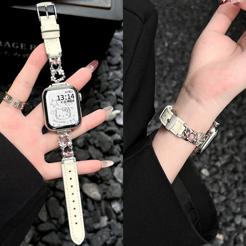 手表FIT4秋冬新蝴蝶间皮表带百搭