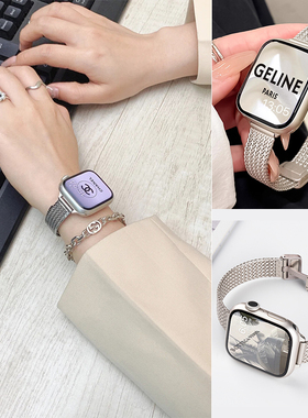 适用华为fit4手表带金属磁吸4pro智能watchfit3腕表系列2/1高级感