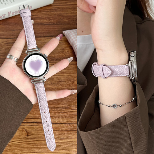 GT6手表秋冬新品荔枝纹皮革表带