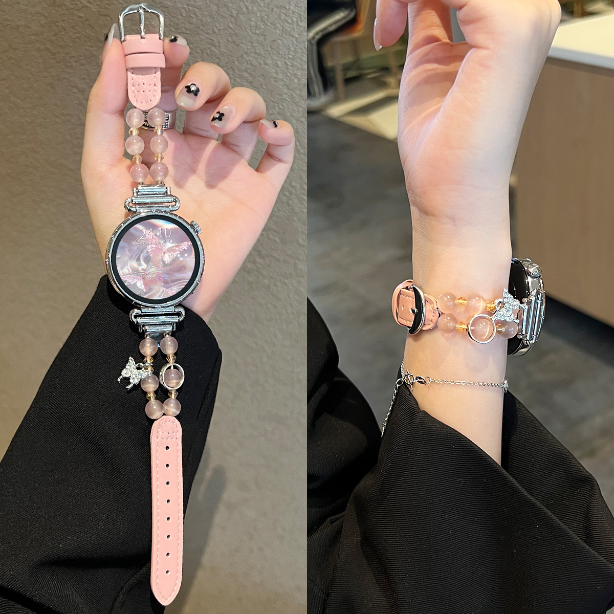 GT6/5新款幸运猫眼石间皮质表带