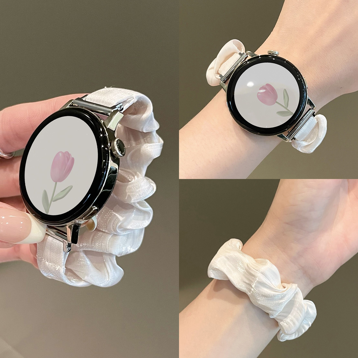 手表GT5冰丝发圈表带链女士新款