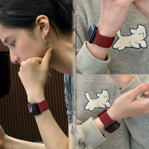 FIT5明星同款装甲硅胶磁吸表带链