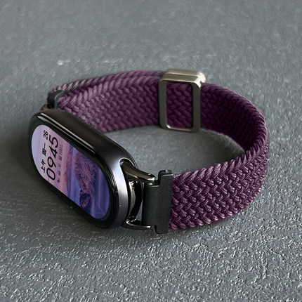 适用小米手环10表带编织磁吸9nfc陶瓷8系列7专用6版5代智能4腕带3