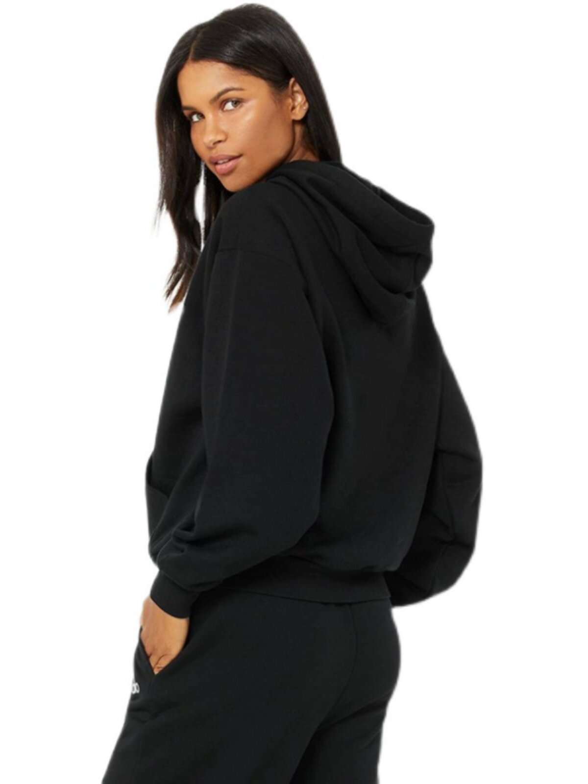 ALO YOGA LONG-SLEEVED HOODED SWEATER PULLOVER LOOSE CASUAL OUTDOOR SPORTS FITNESS DANCING PLUS VELVET AUTUMN AND WINTER NEW