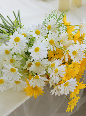 5头小雏菊仿真洋甘菊荷兰菊塑料假花绢花家居装饰摆件花厂家批发