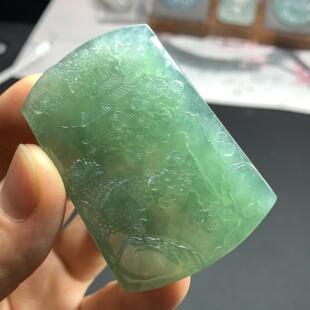 HR-09：天然A货缅甸翡翠吊坠一件