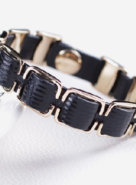 韩版时尚手链意大利真皮牛皮合金